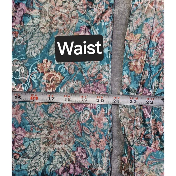 Vintage Schrader Womens Floral Full Length Sleeve Sz 12 - Picture 5 of 8